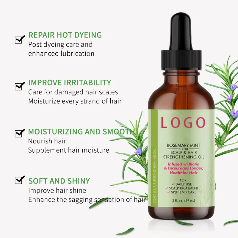 Органическое эфирное масло для роста волос с розмарином