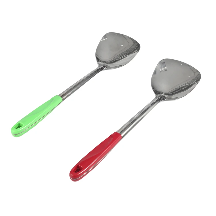 
Stainless Steel Household Kitchenware Solid Color Plastic Handle Material Classic 6-Piece Stainless Steel Kitchenware Set 