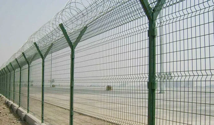 Airport High Security 358 Anti climb Fence with Secure Wall for Airport Boundary