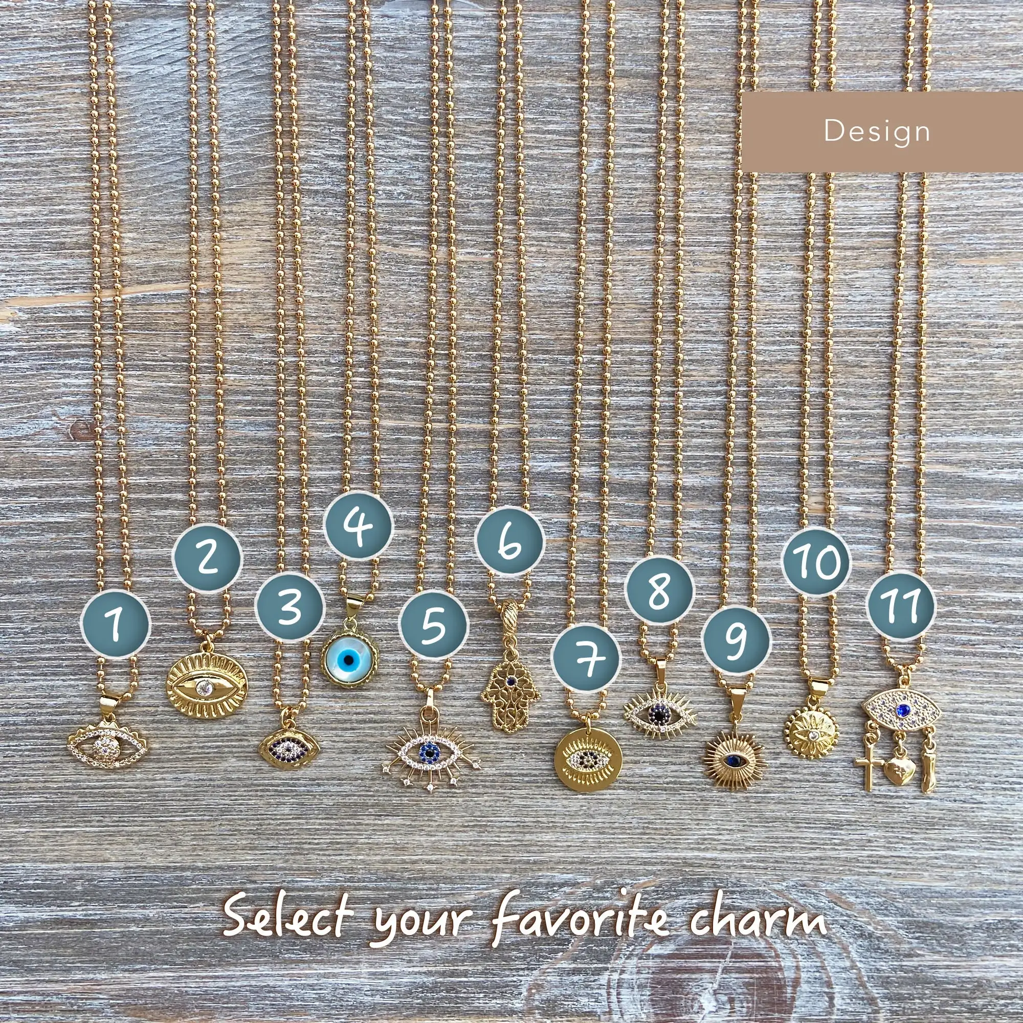 OEM ODM Custom Exquisite Charm Size evil eye Pendant 925 Sterling Silver Stainless Steel 14k18k Gold Plated evil eye Necklace