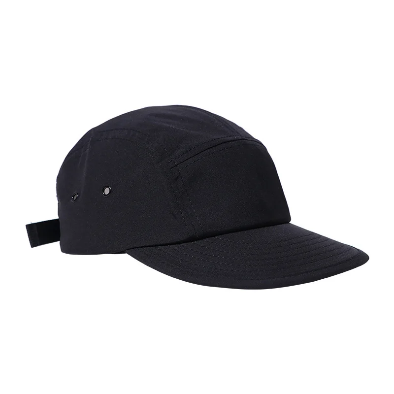 Wholesale five panel Breathable Lightweight Nylon hat Waterproof quick dry cap custom unstructured 5 Panel Snapback Cap Hats