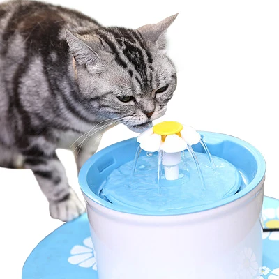New Design Flower Style Automatic Electronic LED 2L Litter pet water dispenser dog feeder Pet Water Cat water Fountain