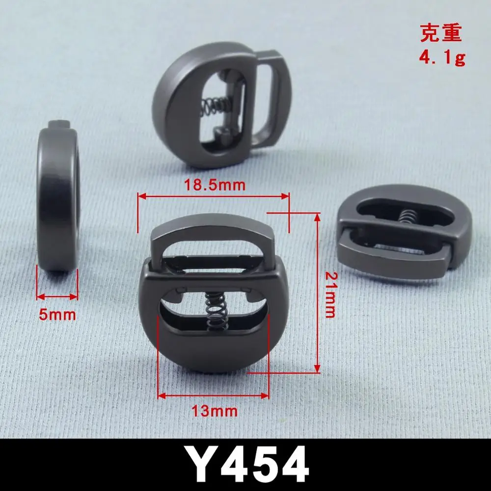 Factory wholesale big metal fastener crimp iron sleeves double cord rope stopper