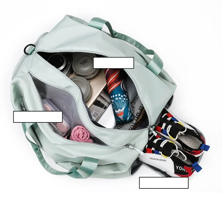 High Quality Lightweight Travel Weekender Bag For Women Men Hand Luggage Dry-Wet Separation Sports Fitness Bag