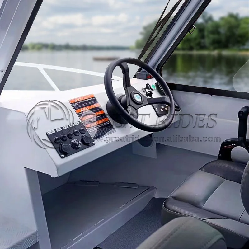 Hot sale 530  5.3m aluminum fishing boats 7 seats motorboats Hull Material Aluminum for water sports