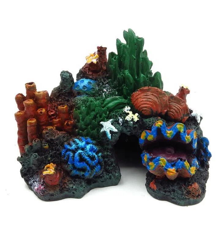 Aquarium Decoration Environment Cave Life Reef Aquarium Resin Aquarium ornaments Fish Tibetan Castle Peak Retro Rock Crafts Land
