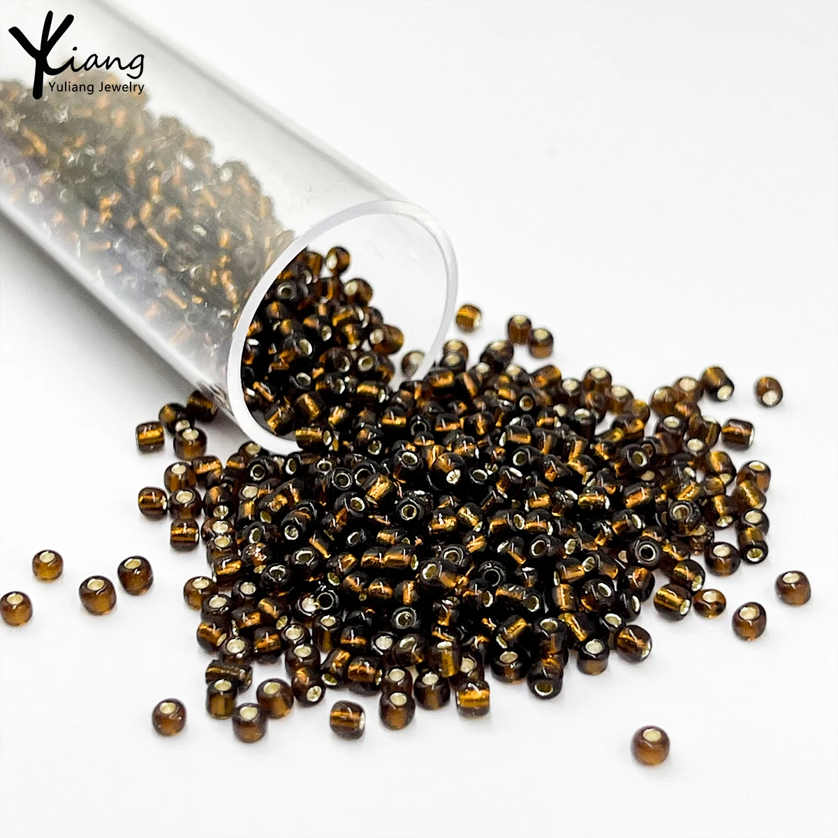Wholesale 2mm high-quality silver coated glass rice beads, used for DIY bracelet necklace making, jewelry and clothing materials