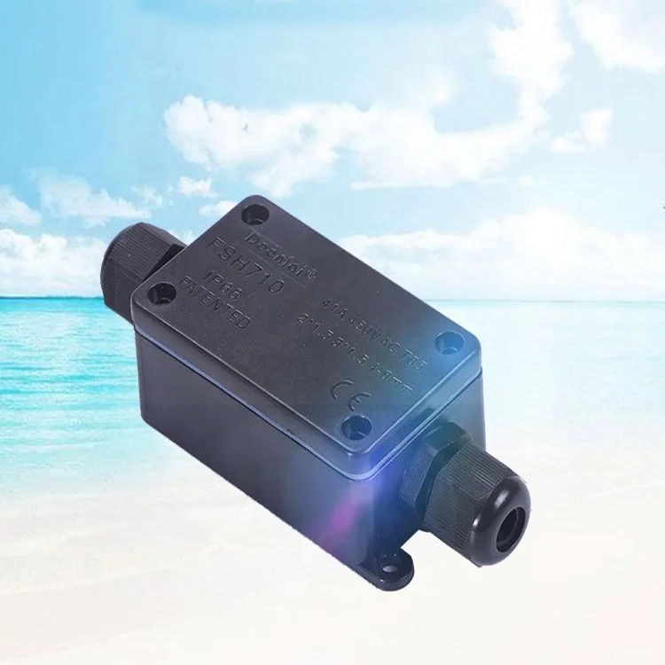  2 Way Plastic Underground Electrical Wire Connecting Box With Terminal Block IP66 Waterproof Fireproof