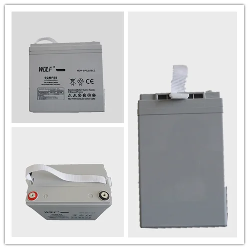 12V 55AH deep cycle rechargeable sealed energy storage  lead acid battery