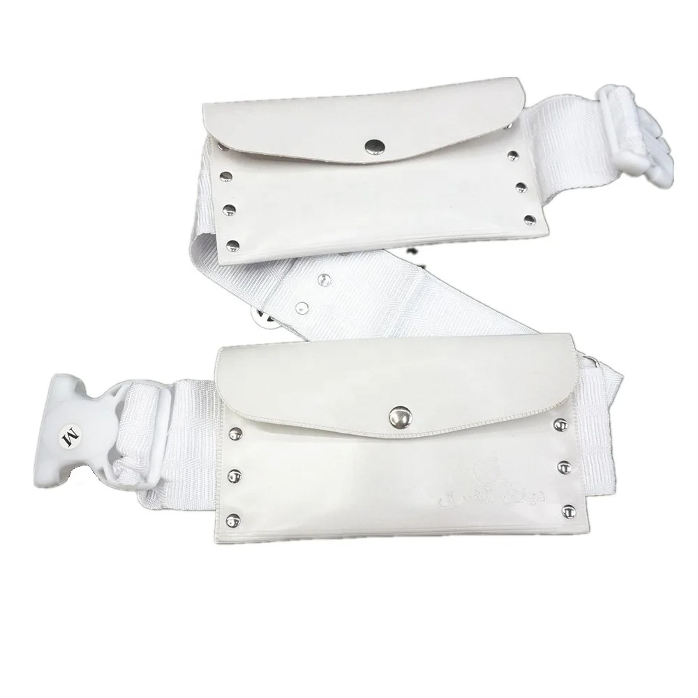 Amazon new models plastic insert buckle double pack adjustable polyester Hajj Belt for Ihram Hajj Towel Arabic worship