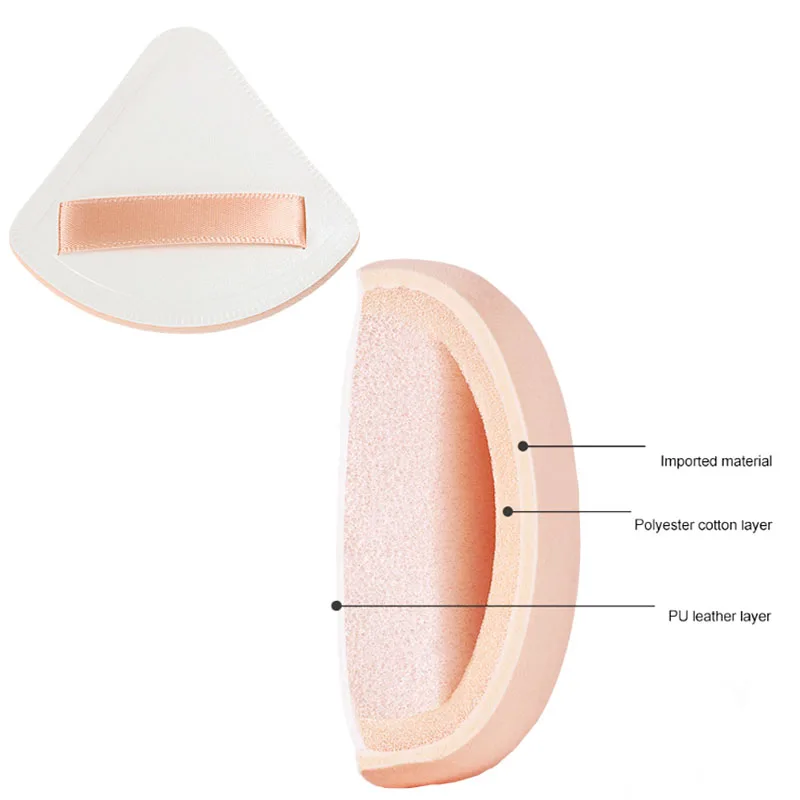 Оптовая продажа Влажная и сухая хлопковая Конфета воздушная подушка слойка косметическая губка кожа треугольная пудра