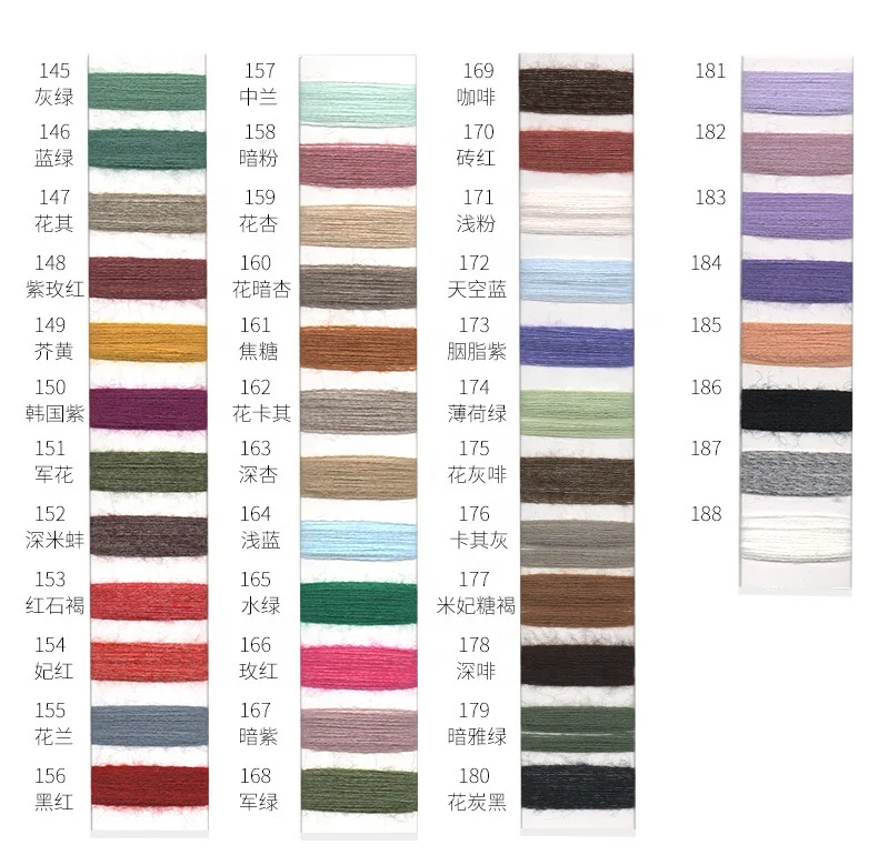 GRS Certificate Yarn NM44 -NM48/2 88% Regenerated Polyester 12% Nylon Angora Like Yarn for Knitting Sweater 10gg 12gg and 14gg