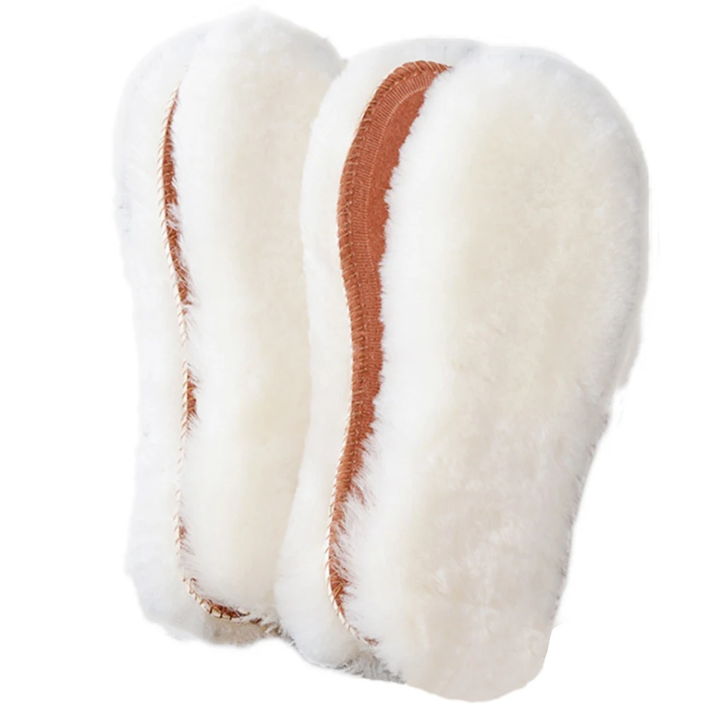 1 пара толстые стельки из овчины премиум-класса, шерстяные вставки, сменные стельки для ухода за ногами