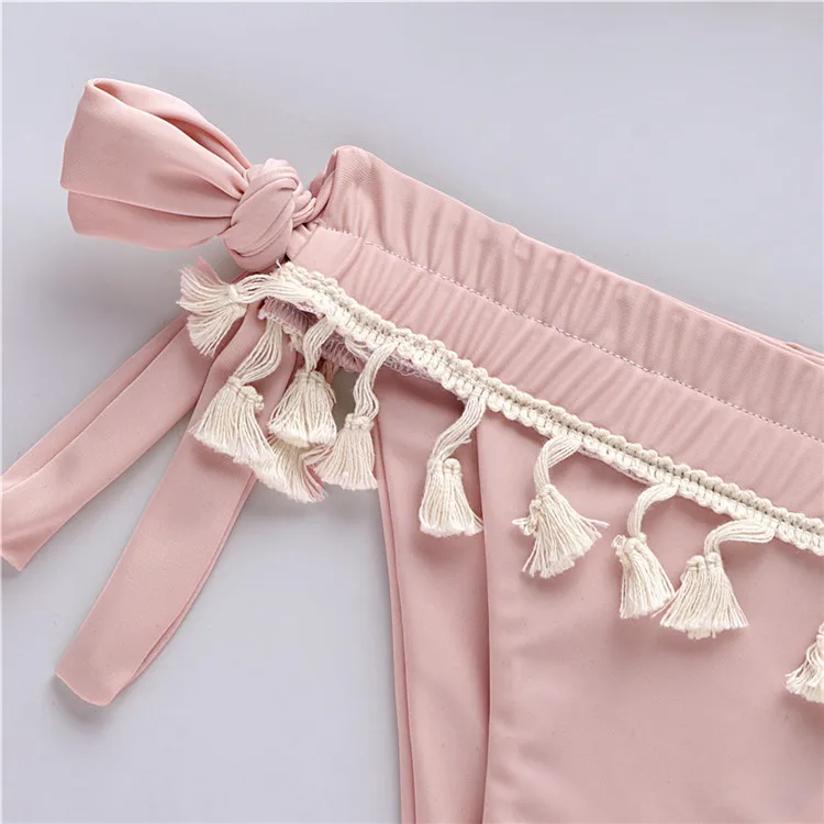 2019 hot bikini pleated  swimwear little girls swim suit women swimsuit