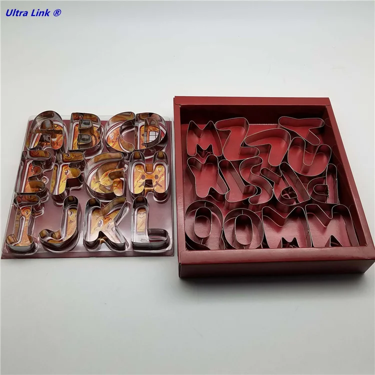 
Wholesale 26Pcs Letters Biscuit Mould Set Stainless Steel Alphabet Biscuit Cutter Mold 