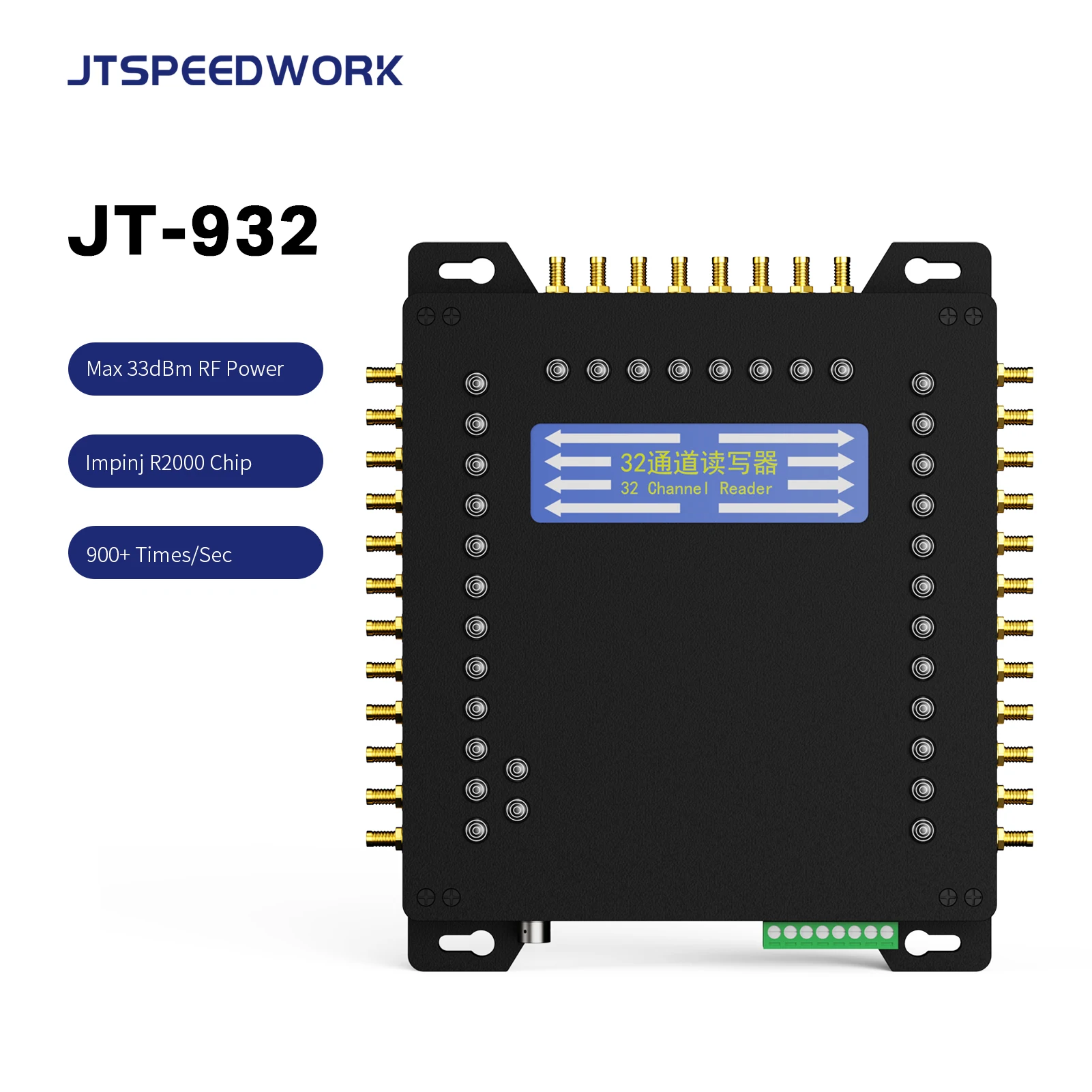 JT-932 UHF RFID считыватель, склад, прочный SDK, стационарный считыватель с клавиатурой, стационарный считыватель с 32 портами RFID Reader