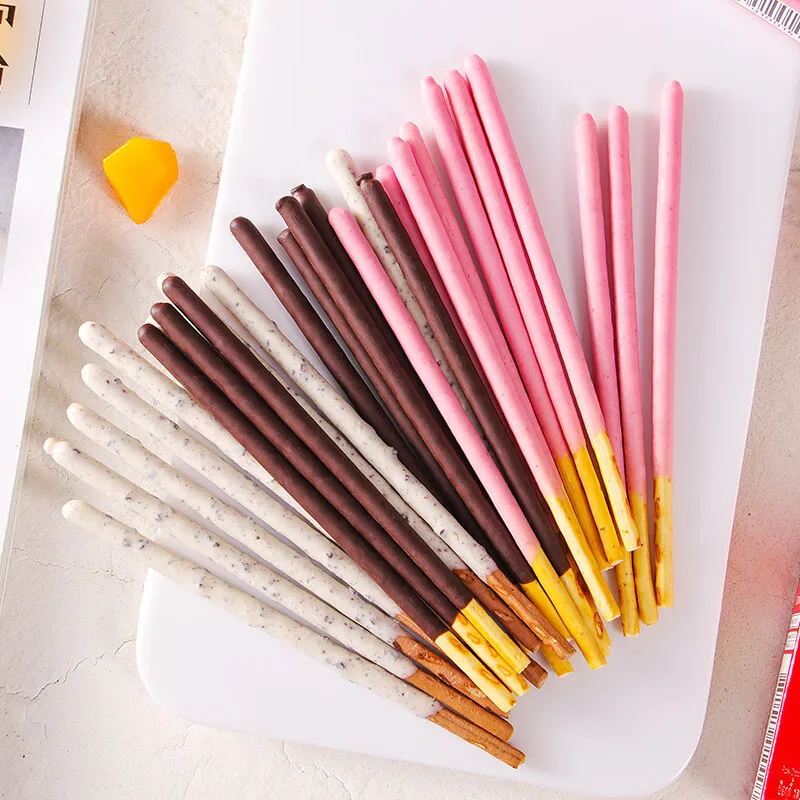 48g2 bags of geligao Matcha mousse flavor finger biscuits pocky sticks biscuits and cookies chocolate biscuits