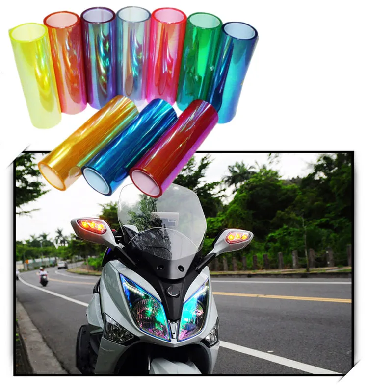 
Chameleon Car Headlight Tail Light Vinyl Protection Film Lamp Clear Removable Color Changing Vehicle Tint Film 