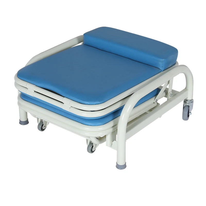 Hospital Medical Folding Sleeping Accompany Chair Medical Recliner Bed