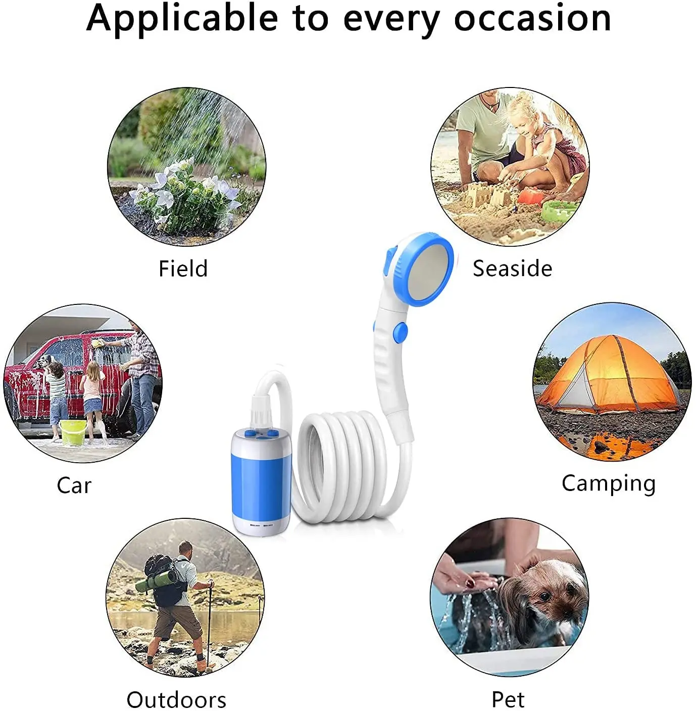 Уличный Электрический Душ для кемпинга переносной походный душ душа на открытом воздухе мытья автомобиля купания домашних животных