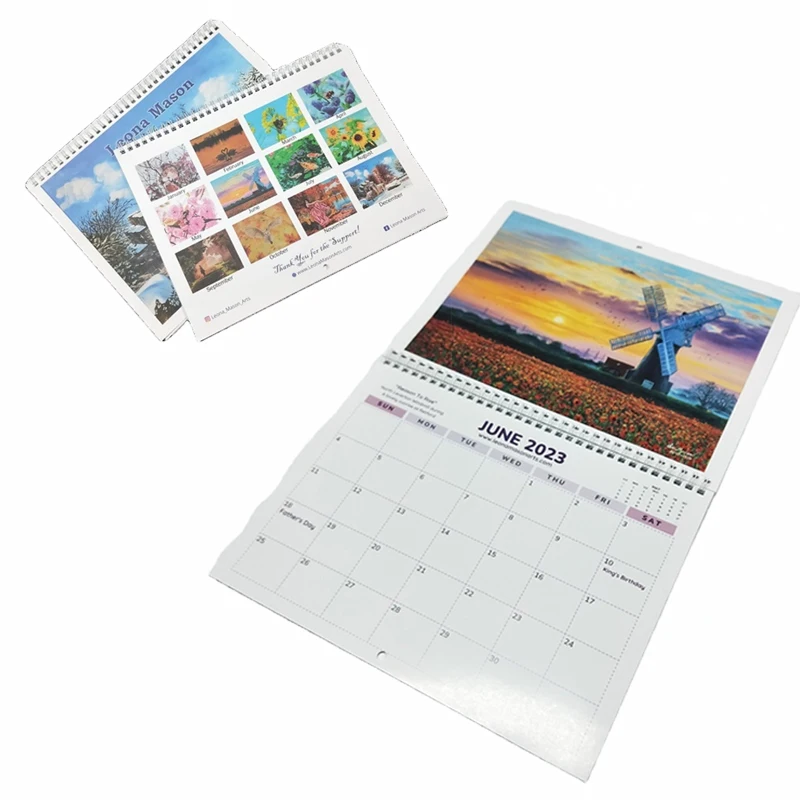 2023 Custom Poster Calendar Calendar Wall Calendar Printing With Spiral Binding