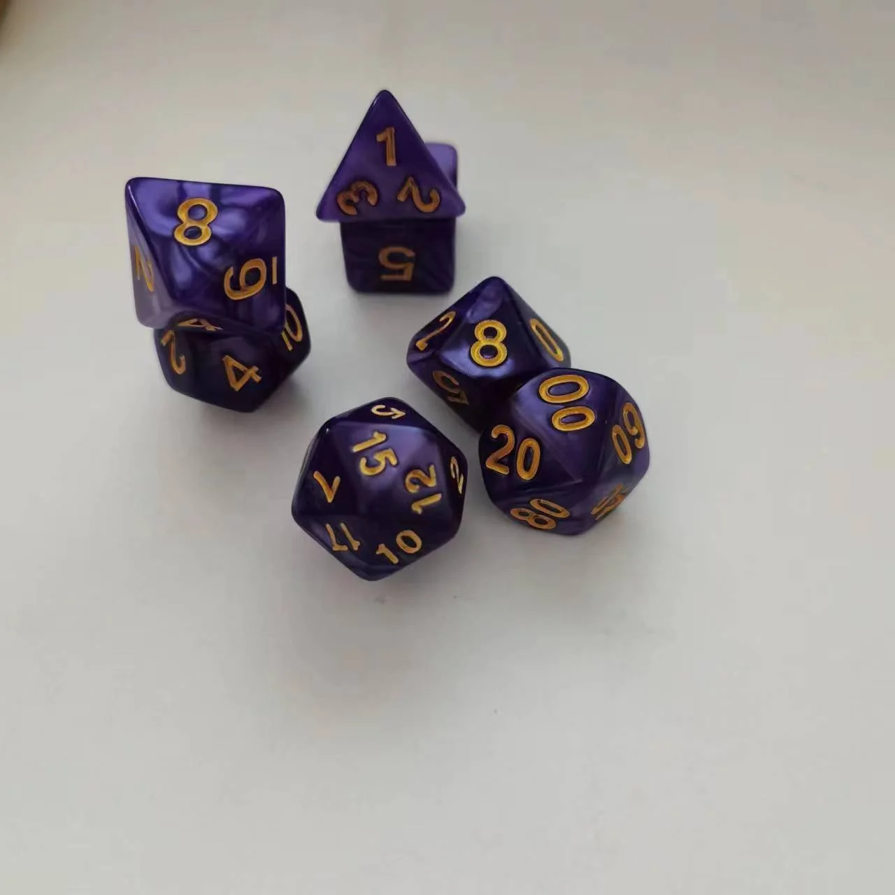 Wholesale DND Dice Sets 7 Polyhedral Dice for Dungeons and Dragons, Role Playing Table Game