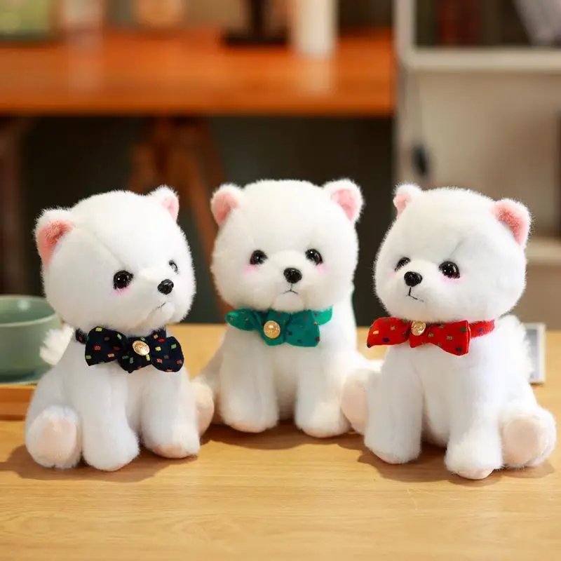 Pomeranian Stuffed Animal Small Plush Puppy Dog for Kids Gift High Quality 25cm Unisex Real Dog Yorkie Dog Plush Toy PP Cotton