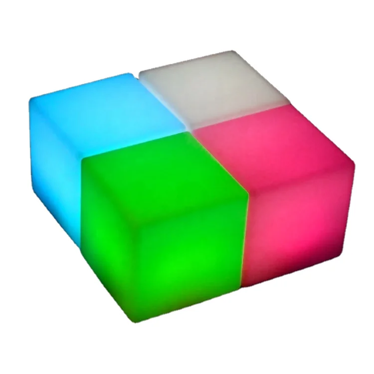 Напольный cube Вечеринку Свадебные мини волшебное кольцо светодиодный куб