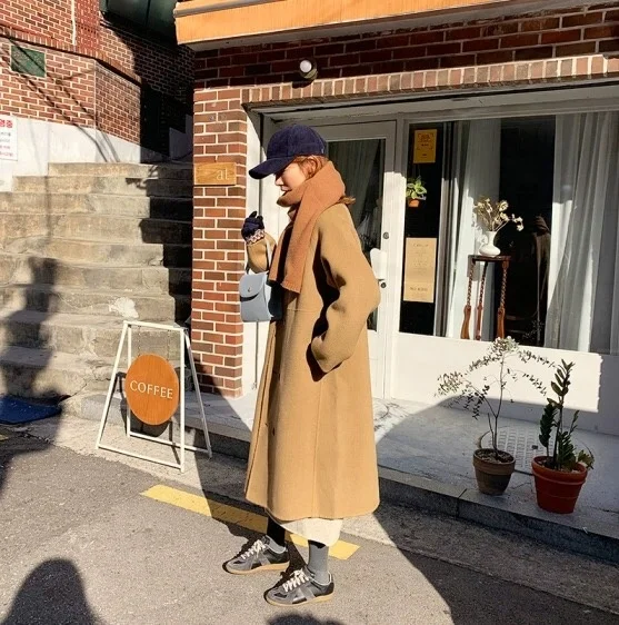 2020 Hot Sell Europe Style Women Wool Coat Long Wool Trench Coat Women For Women/ladies