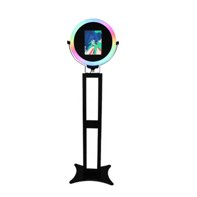Hot Sale Magic Camera Ipad Photo Booth Shell Stand Table Ipad Tablet Photobooth Kiosk RGB ring light