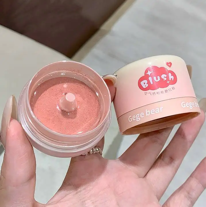 Natural matte Face Makeup Highlighter Blush Powder Gege Bear High Saturation Long lasting waterproof cushion blush