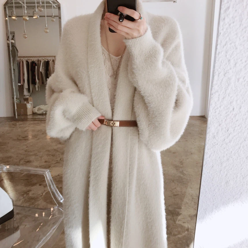 High Quality Fashion Long Sweater Coat Full Sleeve Casual Winter Cardigan Knit Loose Comfortable Sweater Cardigan For Women