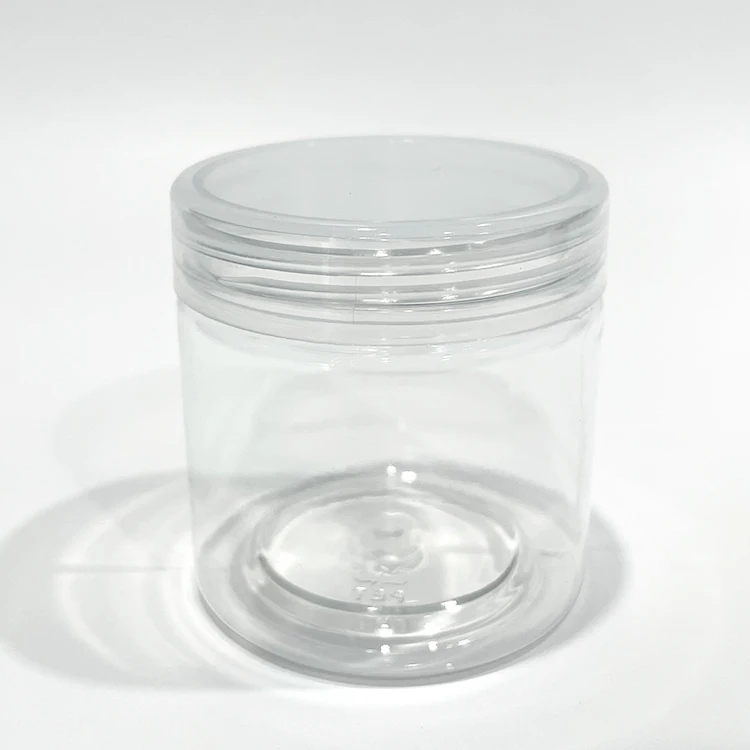 Empty 4oz plastic jars with clear white lids 100ml wholesale