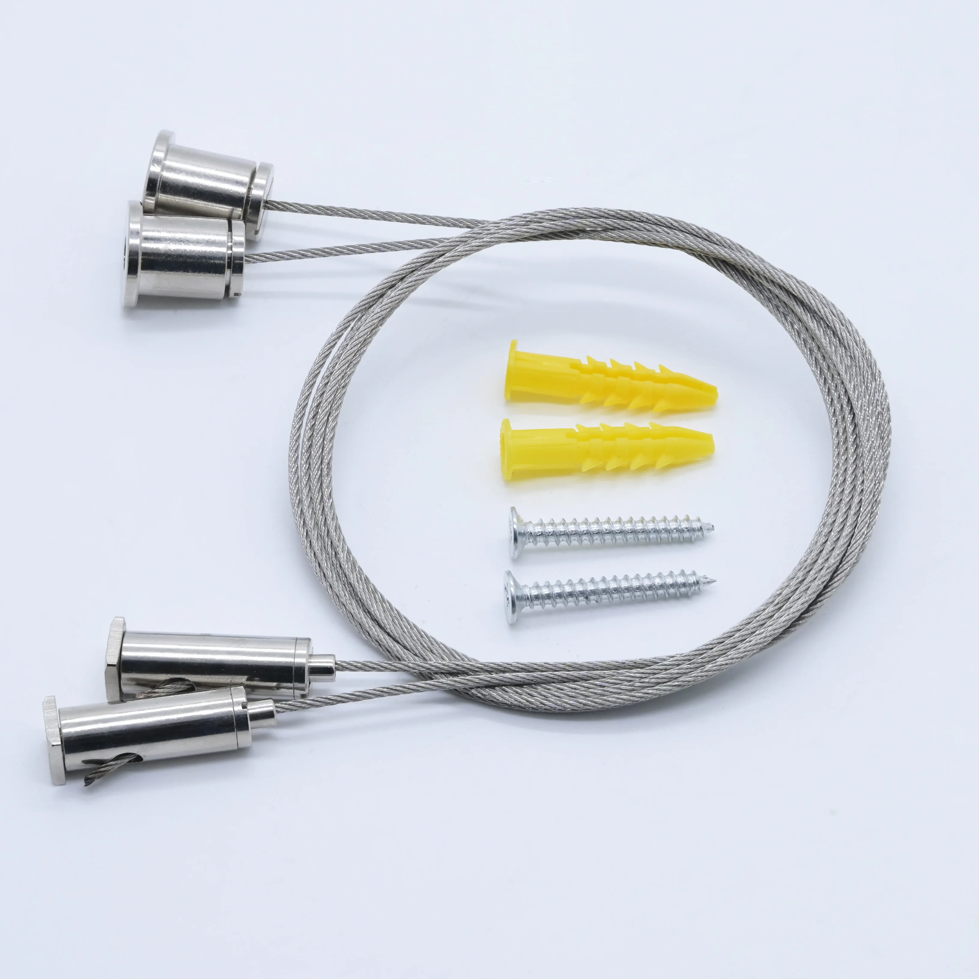 high quality wire rope brass gripper lights copper cable gripper hardware for led panels