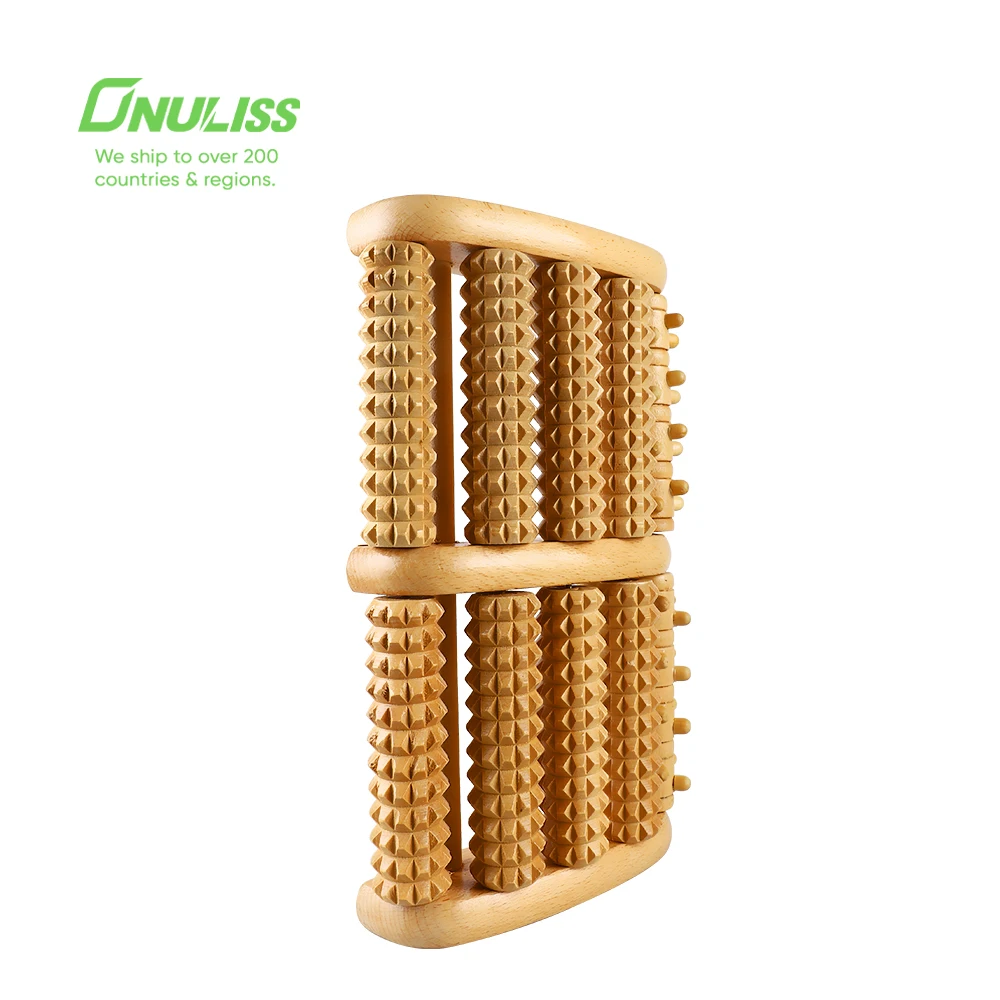 All Natural Wood Massage Roller Wooden Foot Massager for Relax and Relieve Plantar Fasciitis