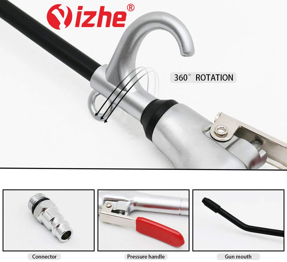Air Duster Gun Aluminium Alloy Nozzle High Pressure Air Gun For Blowing Dust