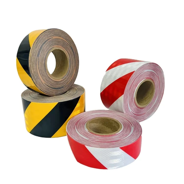 High Quality Waterproof Adhesive Dot C2 Red And White Trucks Trailer Safety PET Safety Truck Sticker