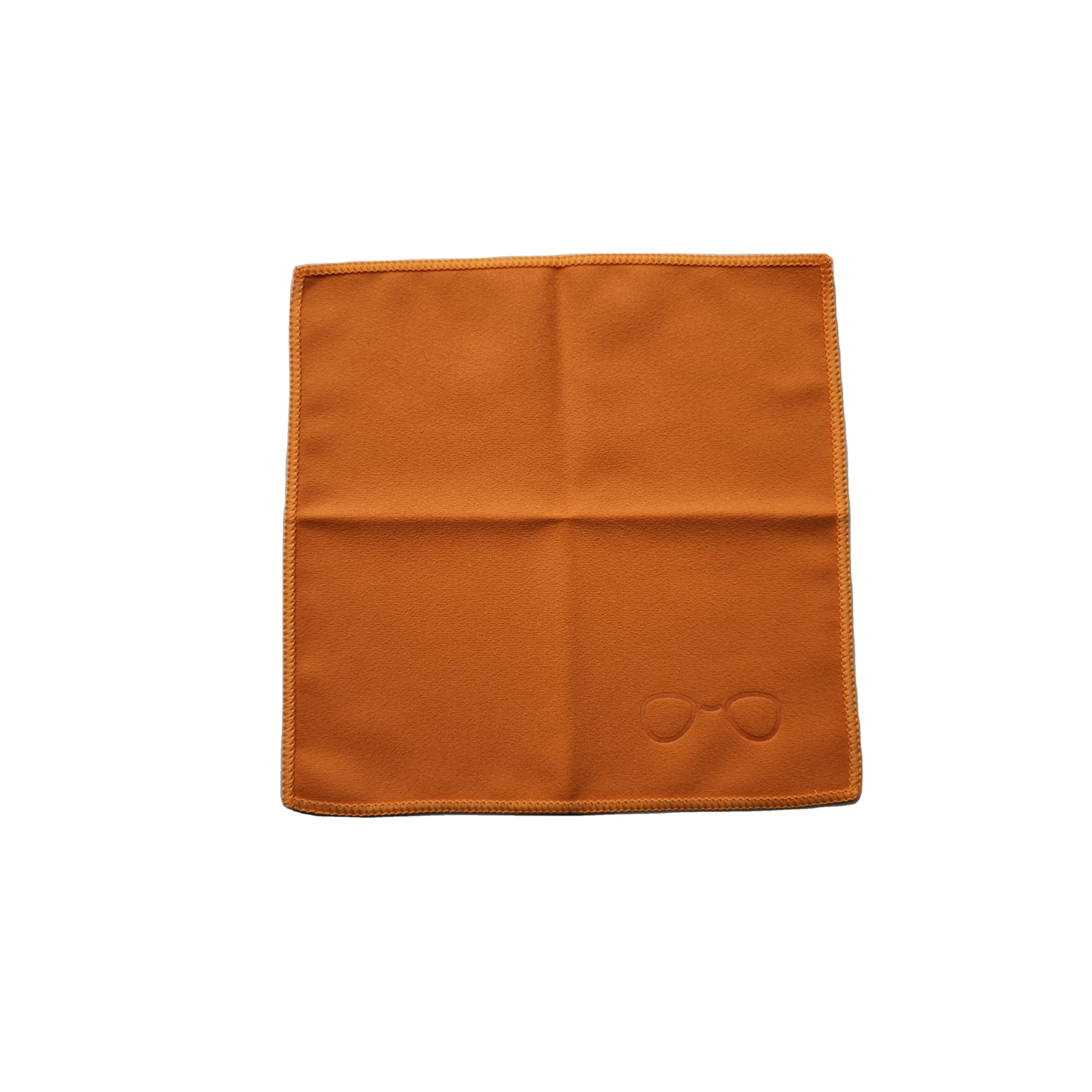 Custom Embossing Logo Round Edge Eyeglasses Eye Glasses Cleaning Cloth Embossed Microfiber Sunglass Cleaning Cloth