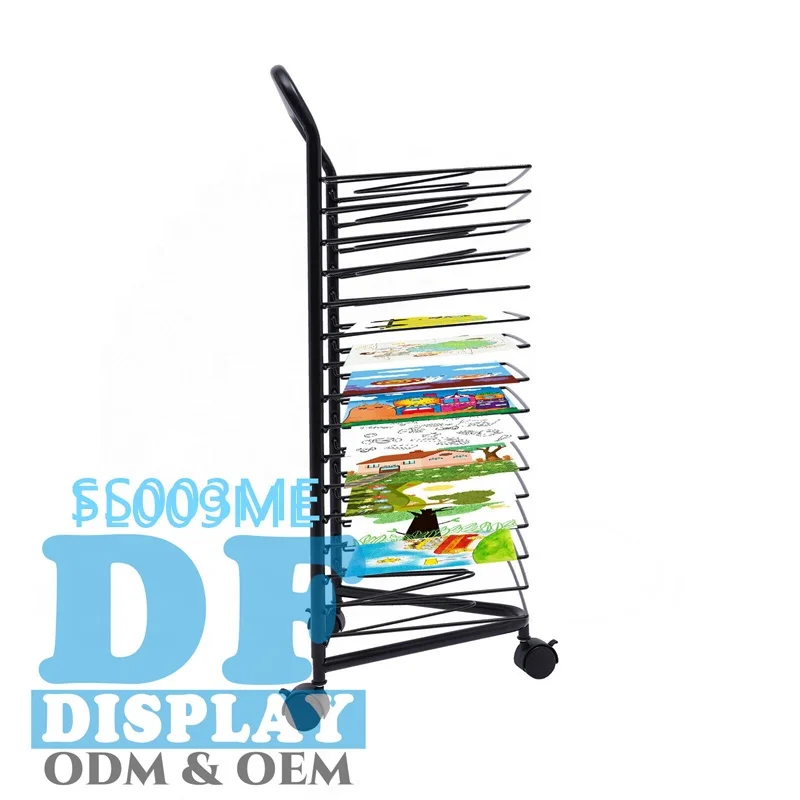 Art Drying Rack Classroom Paint Drying Rack Metal for Classroom Painting Crafts Art Drying Rack Wire With Wheels