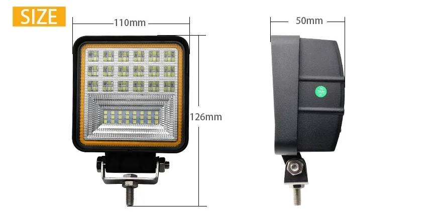 Tacpro 4 дюйма 126 Вт светодиодный свет работы 10 30V 4WD 12v для внедорожников принт грузовика автобуса лодка противотуманных фар автомобиля света в