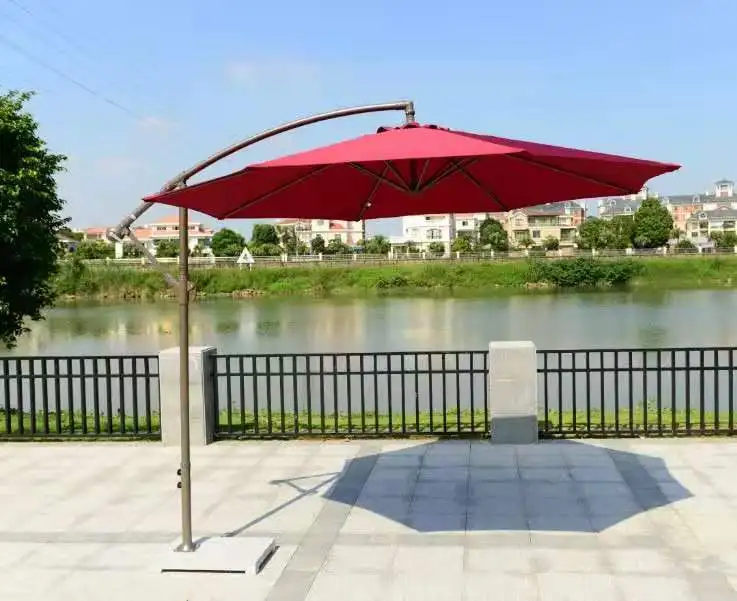 SUNDAY Heavy Duty Outdoor Parasol Umbrella Commercial Aluminum Garden Restaurant Market Manual Control Waterproof Sun Protection