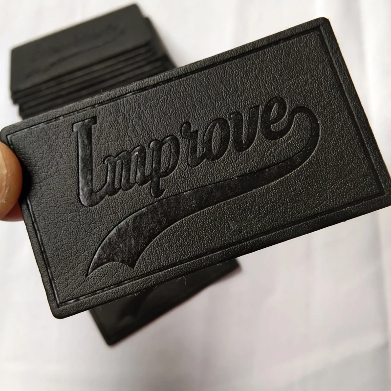Custom Fashion Sewing Jeans Label Leather Patch for Hat Logo Leather Tags,black Garment Labels Printed Sustainable Die Cut