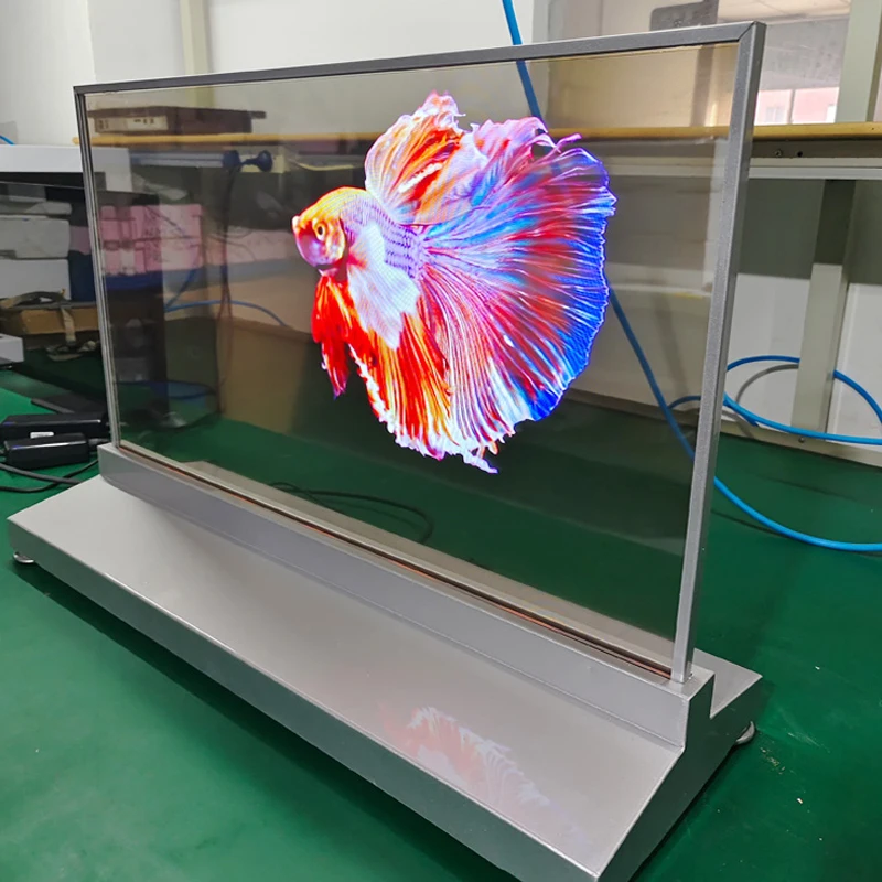 1080P FHD 55inch LCD panel transparent oled display for indoor advertising 30inch screen size display