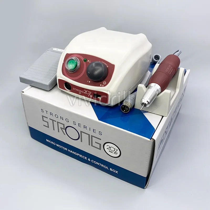 strong 207 120II manicure nail drill machine 35000 rpm micromotor handpiece