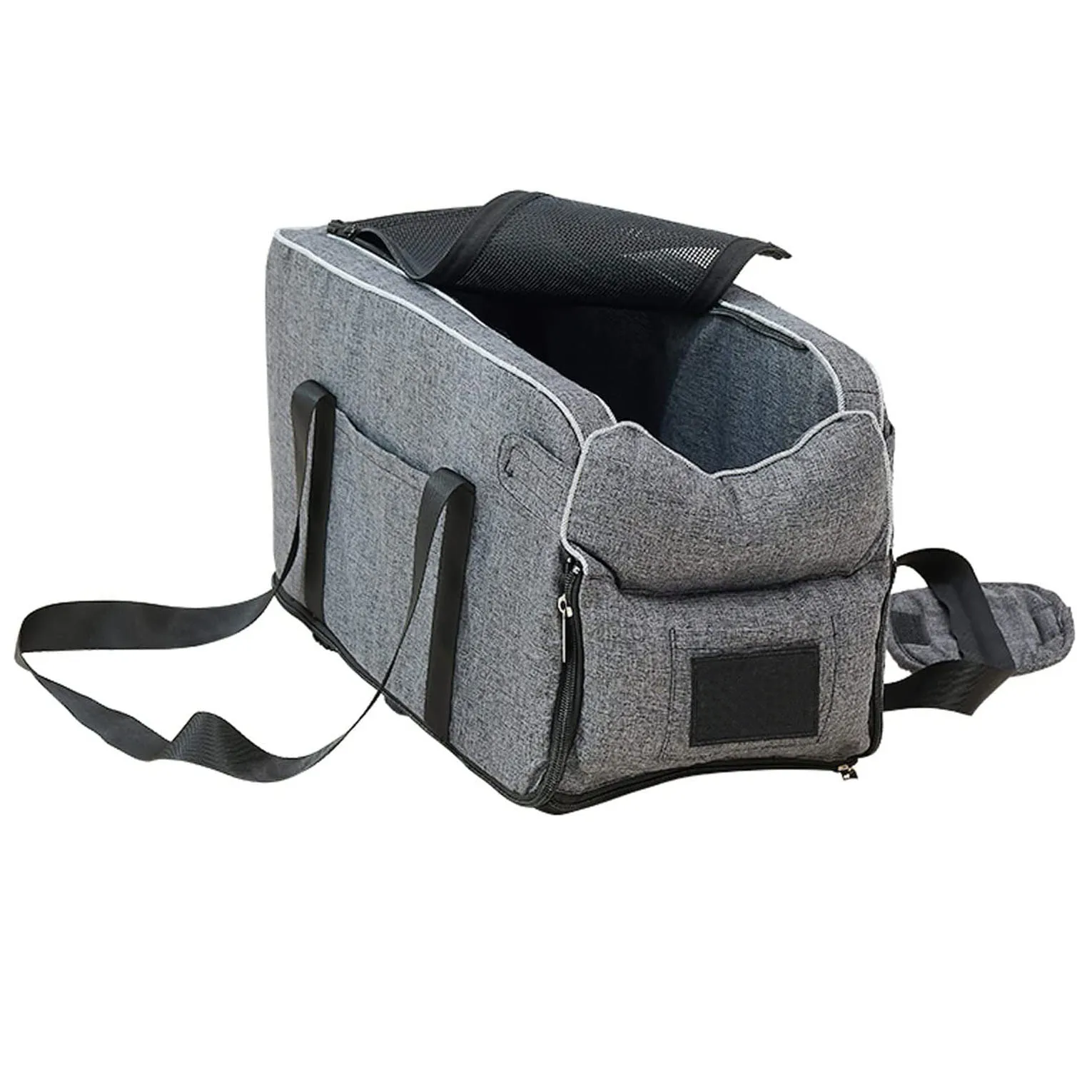 Hot sale Small Dog Car Booster Seat Portable Pet Car Seat Suitable for Dog or Cat Soft and Folding Center Console Dog Car Seat