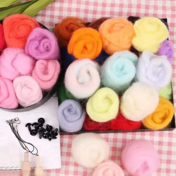 trending products 2022 new arrivals Merino Wool roving wool dyed wool roving for felting