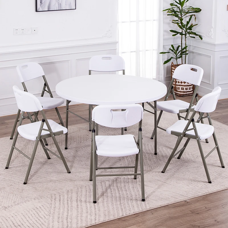 hot sale popular Cocktail round bar wedding dining banquet use hdpe plastic folding table cheap price made in china