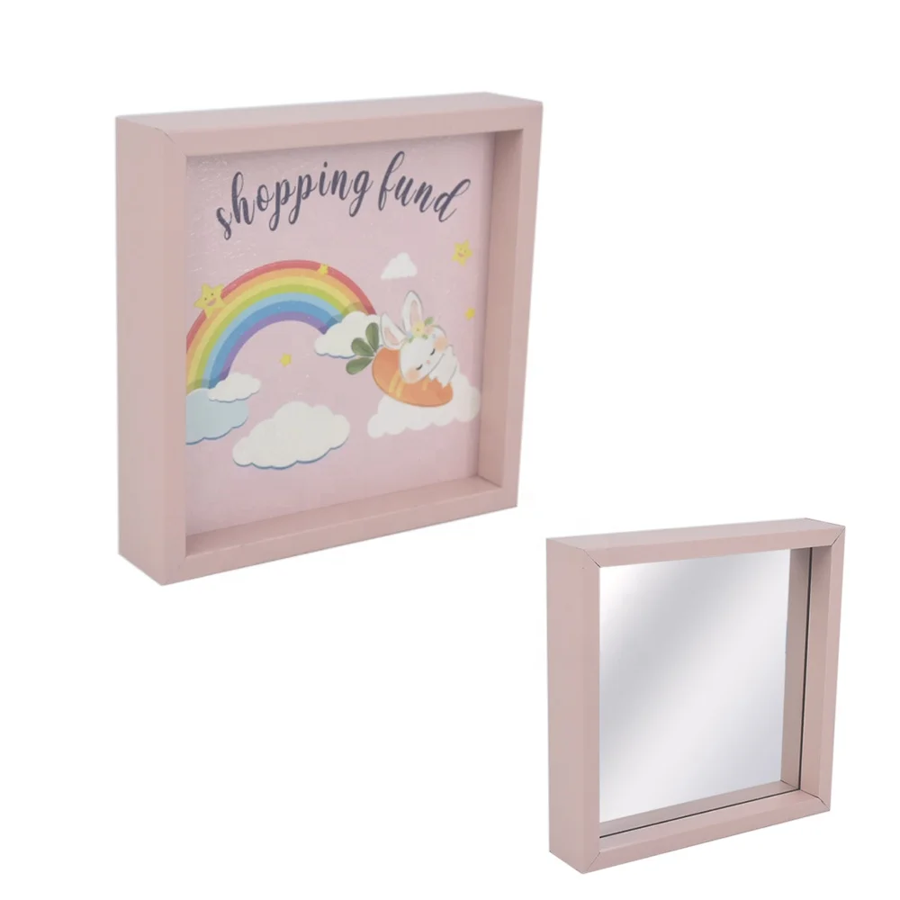 colorful 2 face wood decoration for table use,vintage home decor and photo frame decor