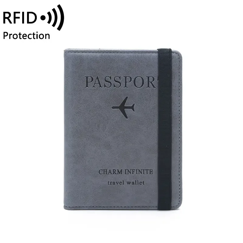 Лидер продаж, Кожаная Обложка для паспорта с блокировкой RFID, ультратонкая многофункциональная Обложка для паспорта