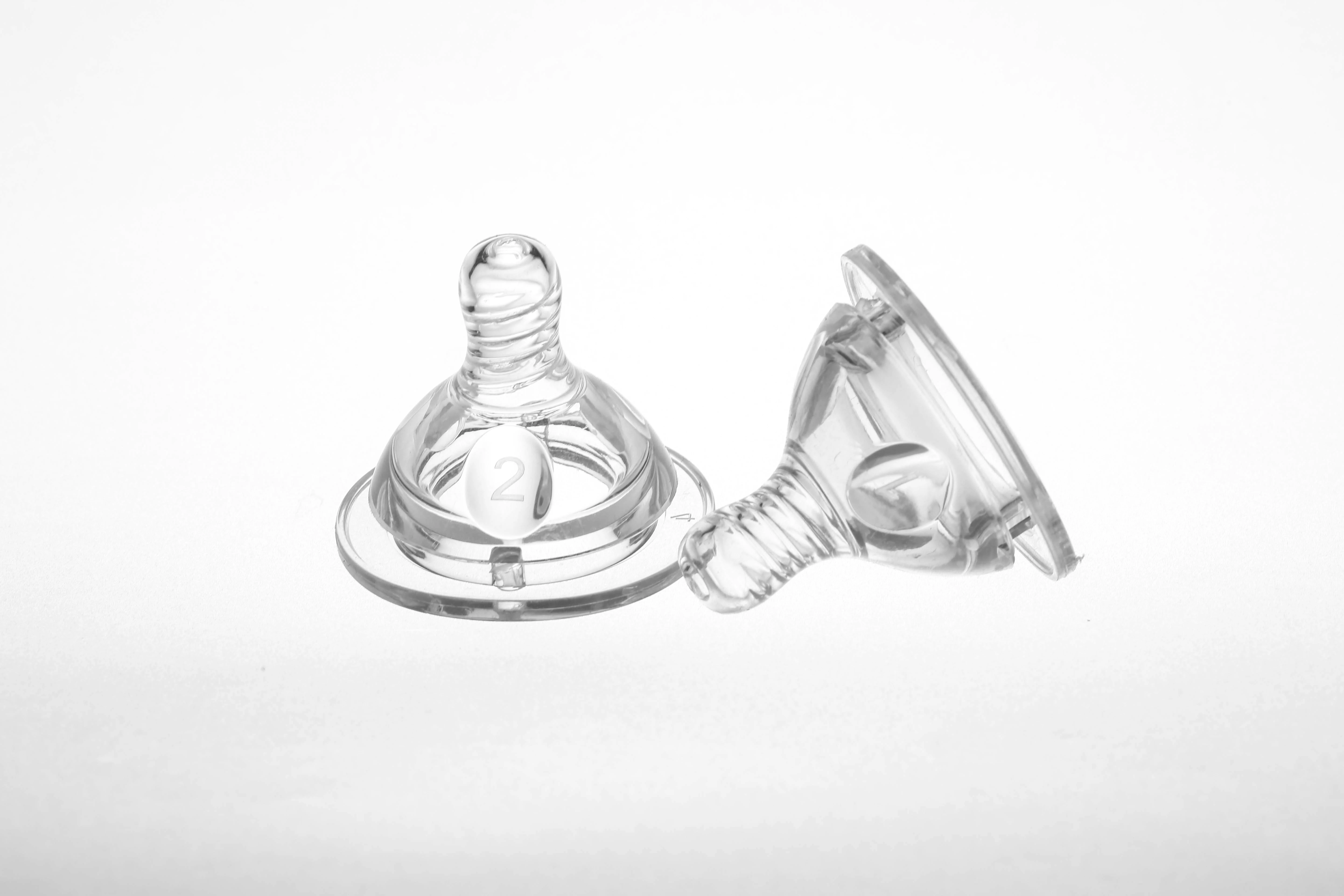Factory Wholesale Wide-Caliber Latex BPA Free Liquid Silicone Bottle Teat Breast anti-colic Milk Feeding Bottle Nipple